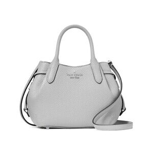 New Kate Spade Dumpling Mini Satchel Pebble Leather Mountain Grey